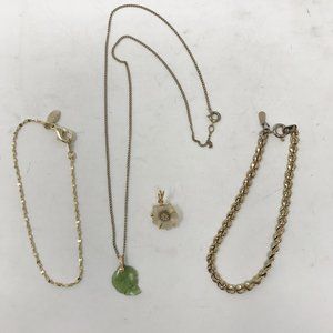 American Showcase & TTP Woman’s Bracelet Jade Necklace Pendent (4 pieces)